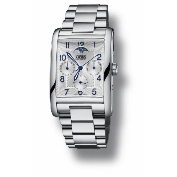 Oris Rectangular Complication with stainless steel bracelet and